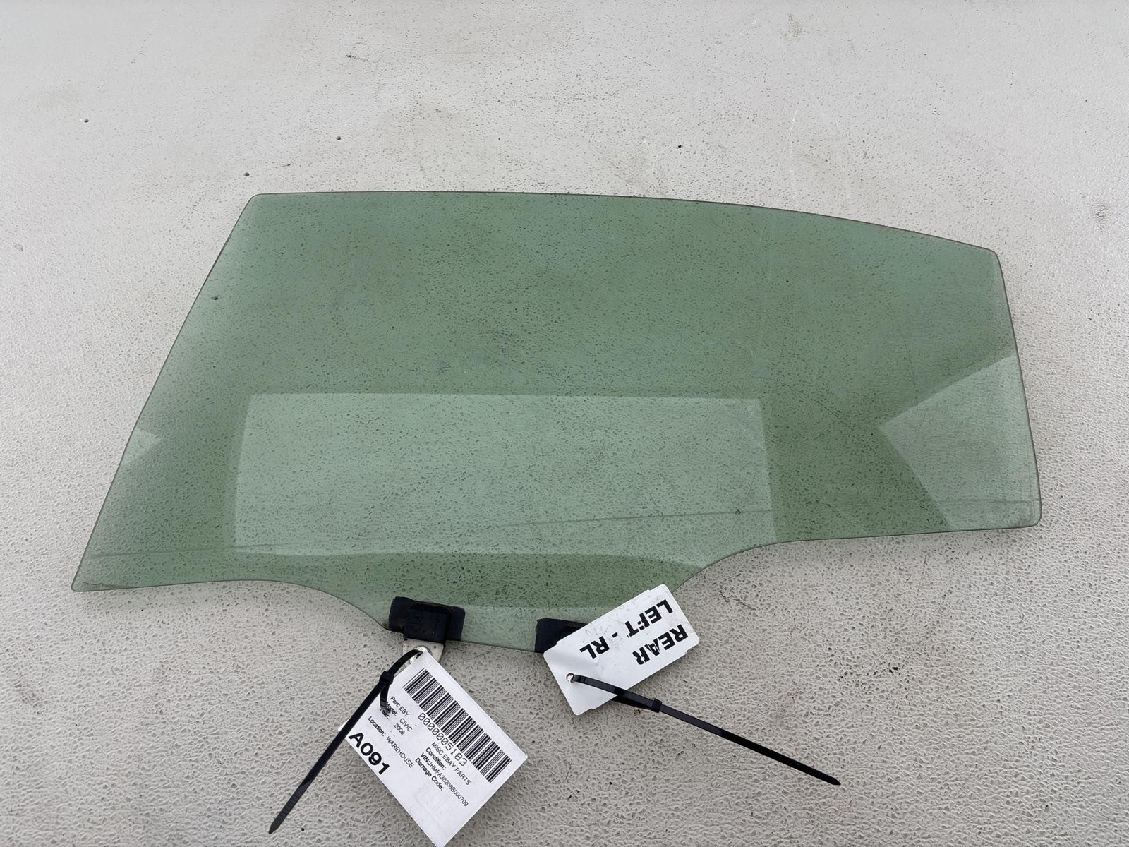 2006-2011 Honda Civic Hybrid Rear Left Driver Side Door Window Glass OEM